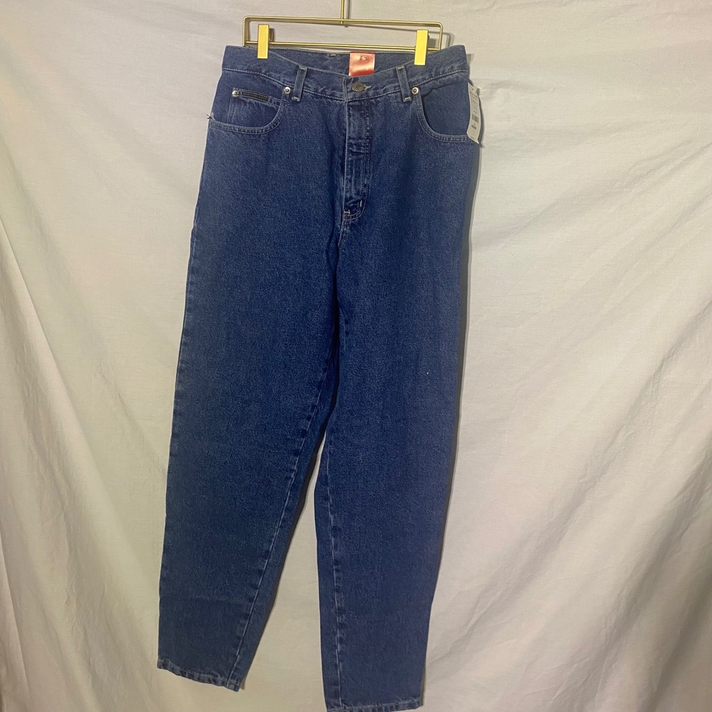NY Jeans New York & Company East Side Easy Fit Tapered Blue Jeans 8 Average